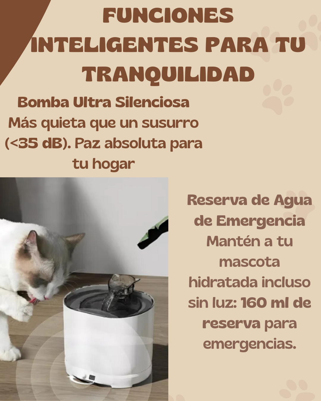 Fuente de Agua Inteligente para Mascotas